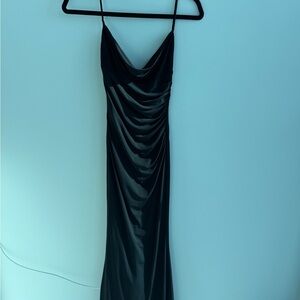 Katie May XS Black Strapless Cowl Slip Dress